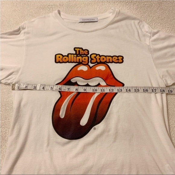 Daydreamer Rolling Stones White Lips Tee Short Sleeve T Shirt - Picture 6 of 10